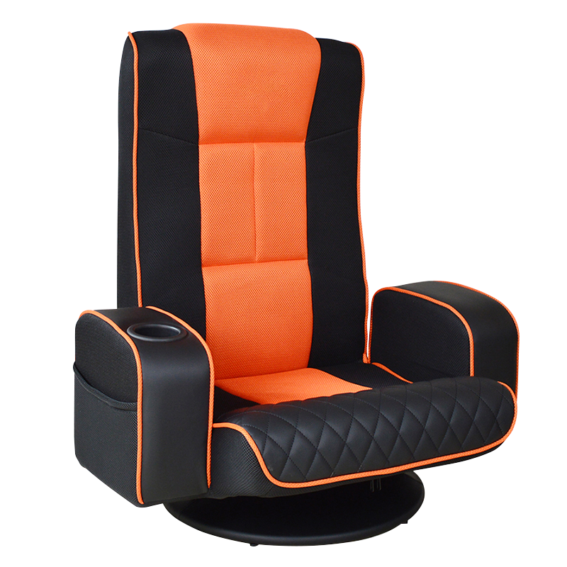 Ghế chơi game sàn Pu lưới có thể điều chỉnh có ngăn đựng cốc (S-0107b)