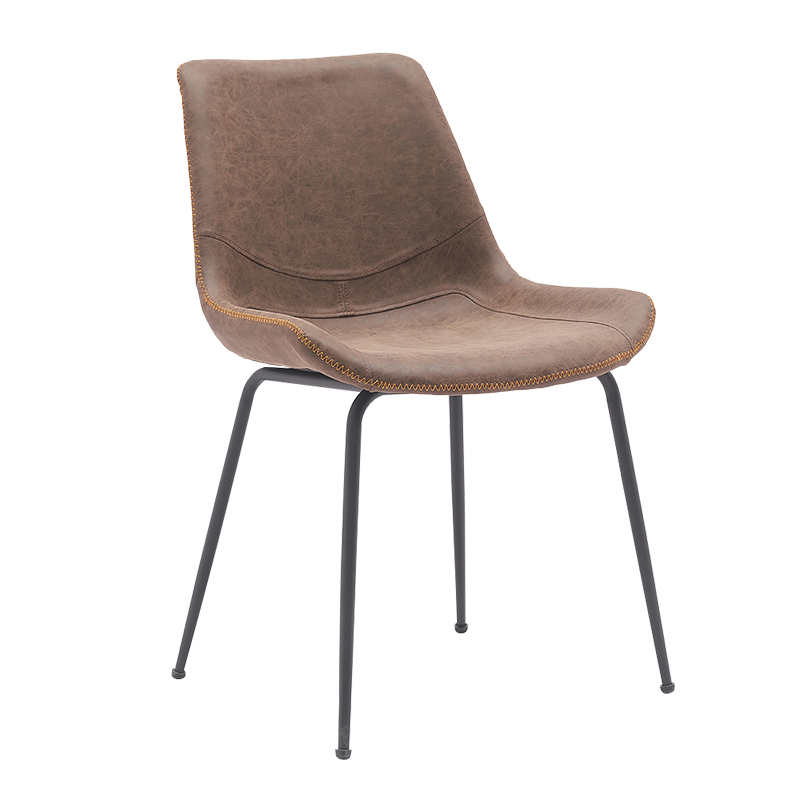 Ghế ăn lưng giữa chân kim loại màu nâu (Y-C12)