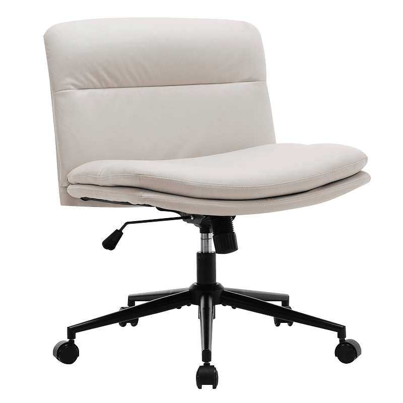 Ghế văn phòng tại nhà không tay bắt chéo rộng màu trắng (Y-C56)