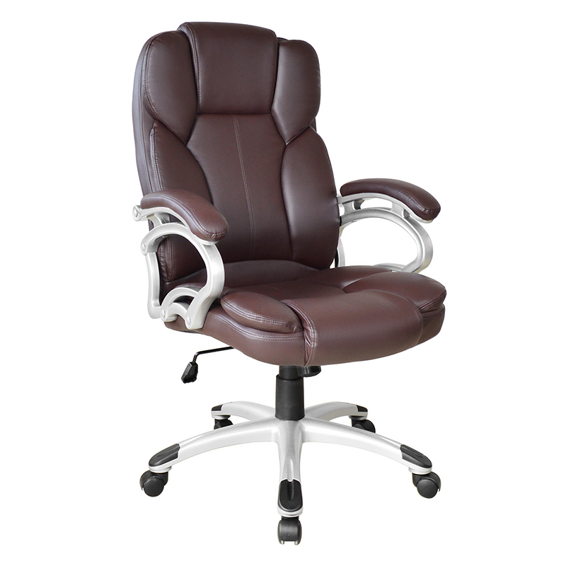 Ghế văn phòng điều hành có tựa lưng cố định màu nâu cao (Y-2825)