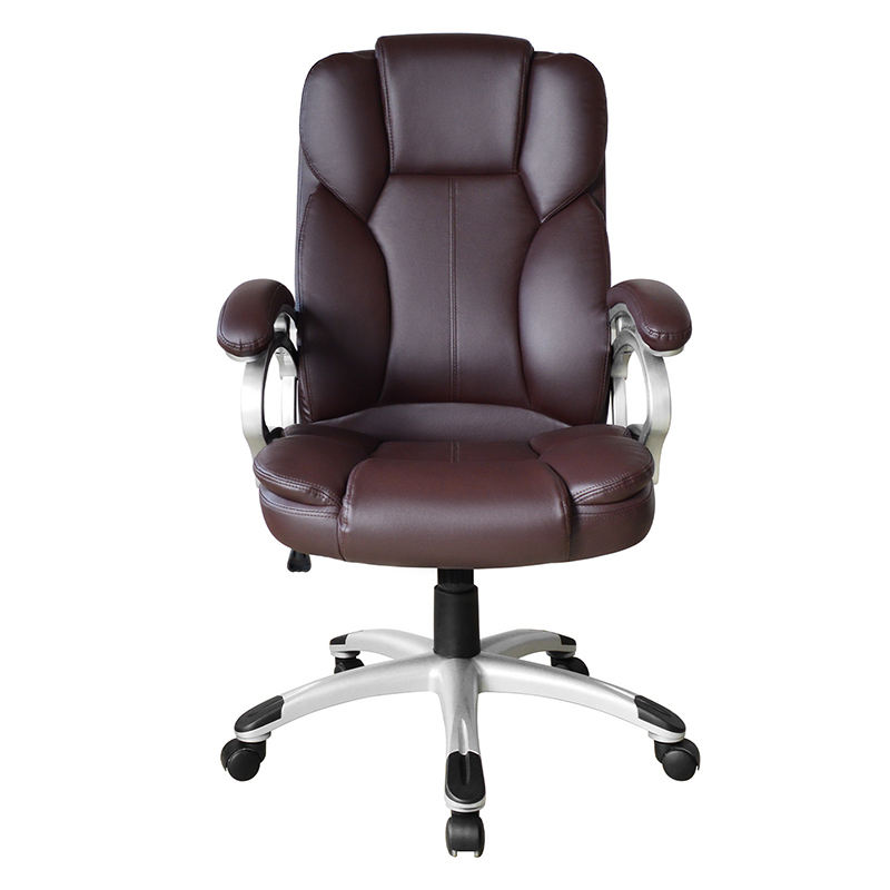 Ghế văn phòng điều hành có tựa lưng cố định màu nâu cao (Y-2825)