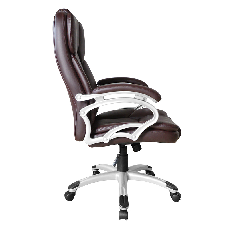 Ghế văn phòng điều hành có tựa lưng cố định màu nâu cao (Y-2825)