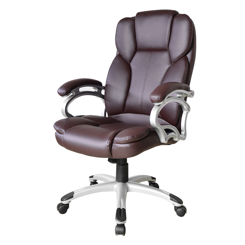 Ghế văn phòng điều hành có tựa lưng cố định màu nâu cao (Y-2825)