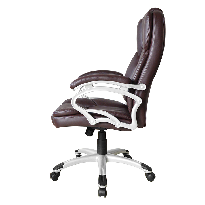 Ghế văn phòng điều hành có tựa lưng cố định màu nâu cao (Y-2825)