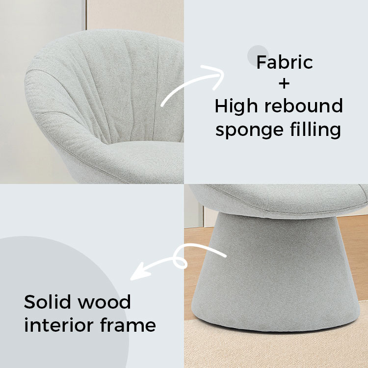 Ghế ăn xoay Ý phong cách đơn giản Ghế bành chân tròn Ghế giải trí cho phòng khách khách sạn (GY-644)