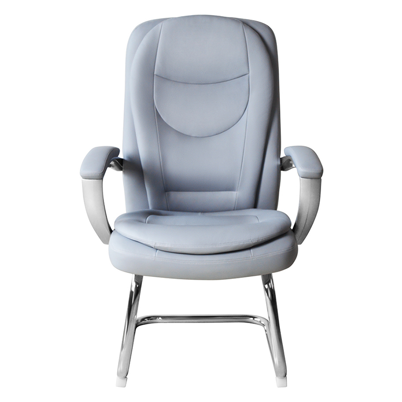 Ghế hội nghị da lưng cao hiện đại có đế Chrome cố định (M-6124)