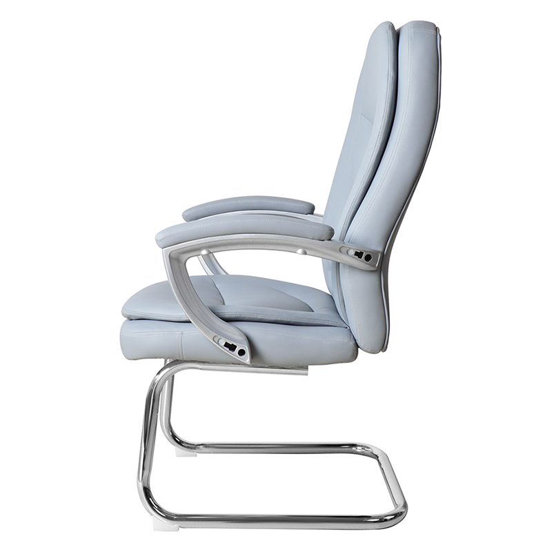 Ghế hội nghị da lưng cao hiện đại có đế Chrome cố định (M-6124)