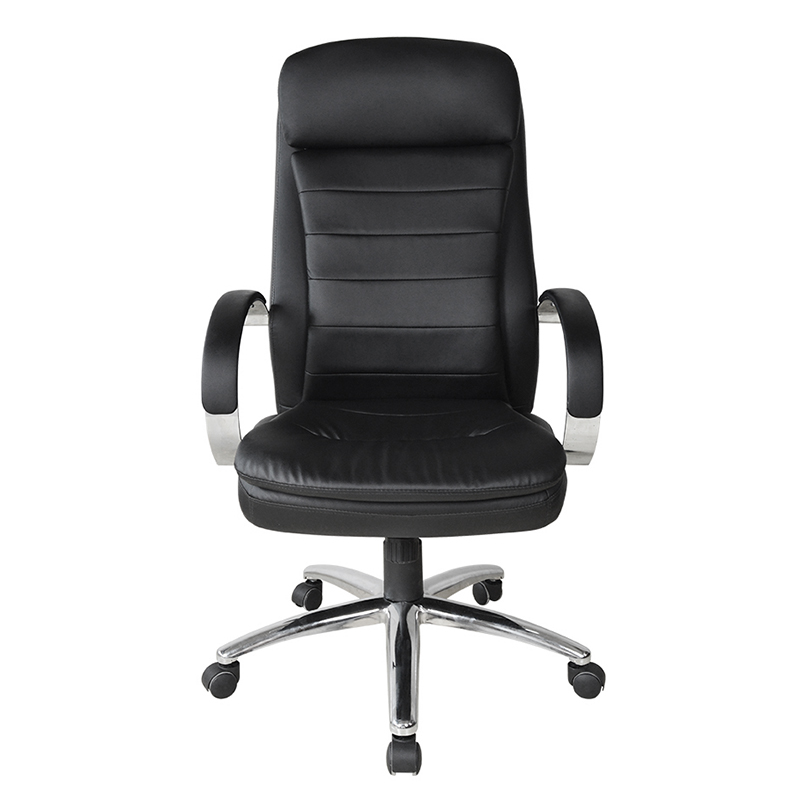 Ghế văn phòng điều hành có tay vịn Chrome Pad lưng cao (Y-2820)