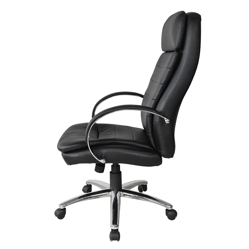 Ghế văn phòng điều hành có tay vịn Chrome Pad lưng cao (Y-2820)