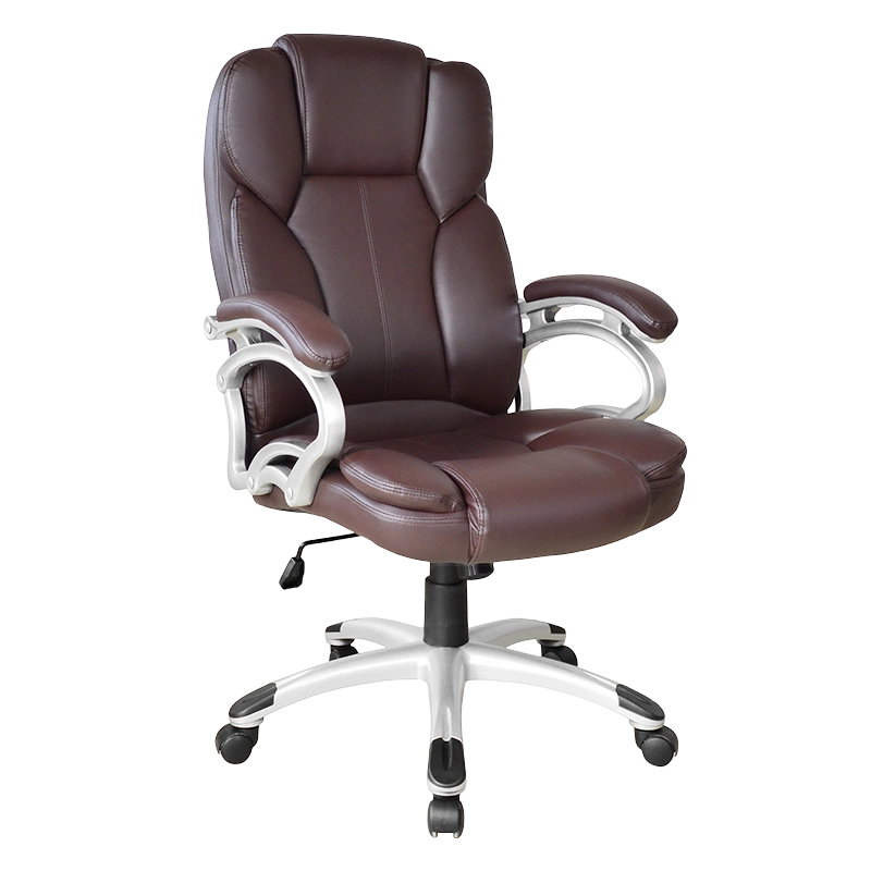 Ghế văn phòng điều hành có tựa lưng cố định màu nâu cao (Y-2825)