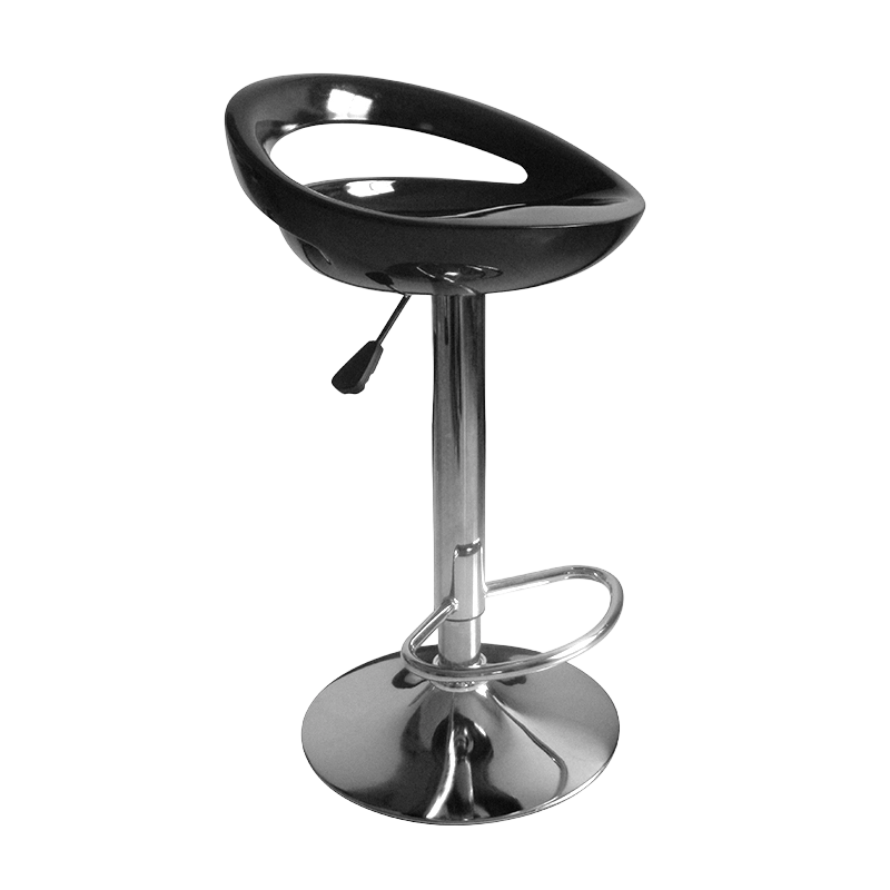 Ghế đẩu xoay lưng thấp bằng nhựa ABS màu đen (GY-914)